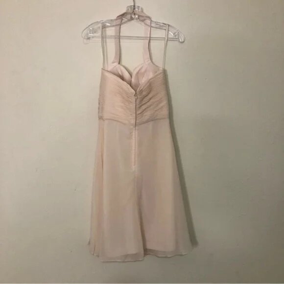 Halter Top Pleated Bodice Short Dress in Pale Pink -Size: 4 NWT - Picture 4 of 9